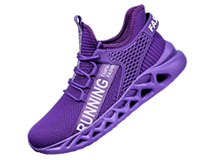 Purple mesh running shoe