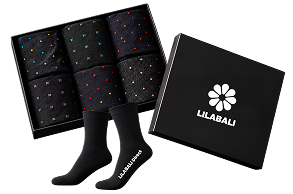 Lilabali gift box with patterned socks